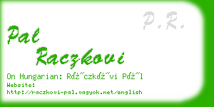 pal raczkovi business card